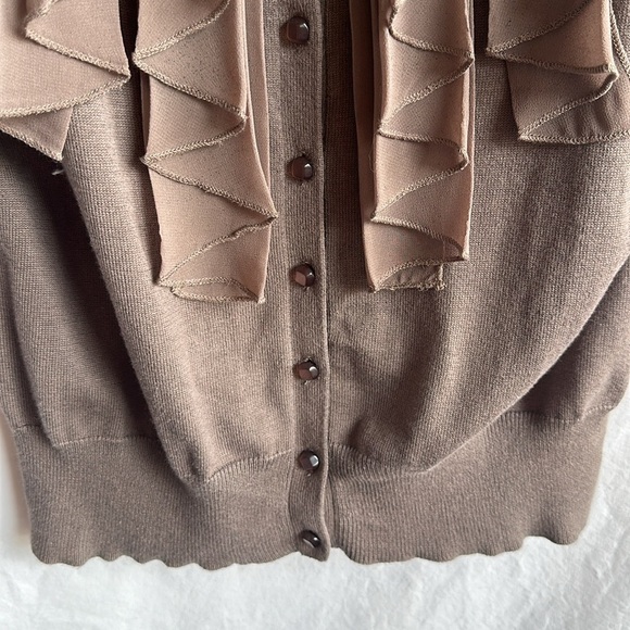 Saks Fifth Avenue taupe brown vintage sweater, size M - Picture 3 of 6